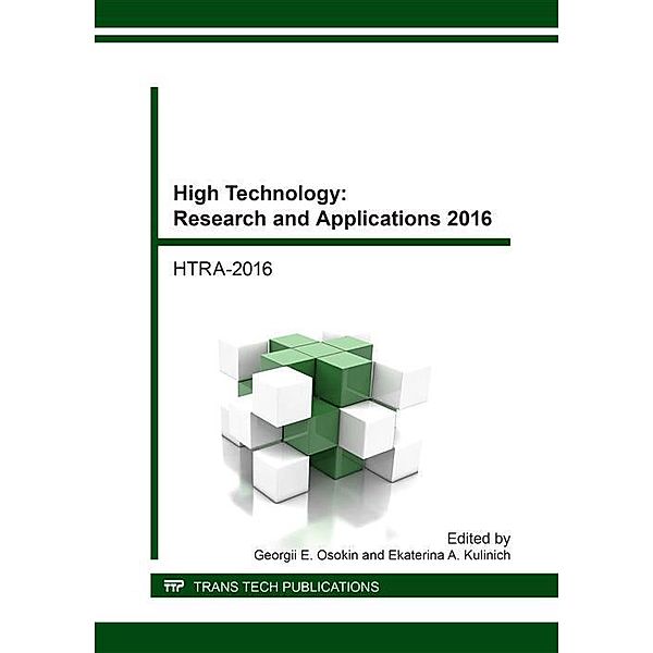 High Technology: Research and Applications 2016