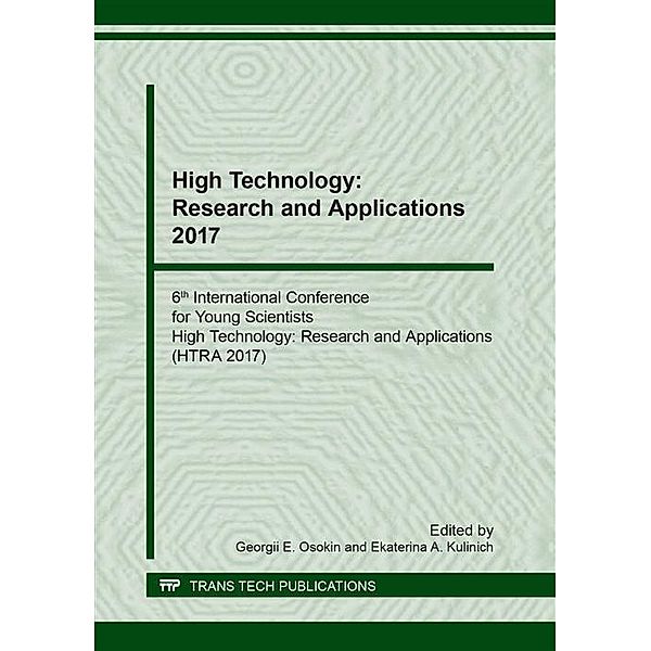 High Technology: Research and Applications 2017