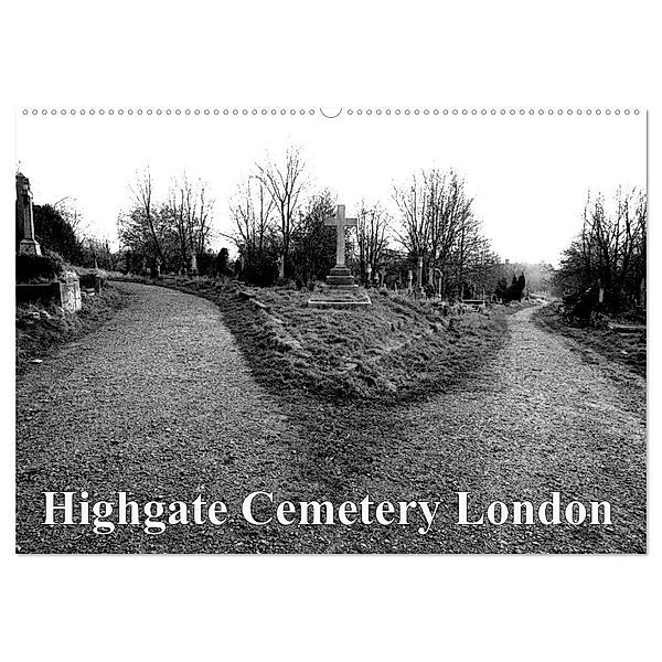Highgate Cemetery London (Wandkalender 2024 DIN A2 quer), CALVENDO Monatskalender, Bert Burkhardt