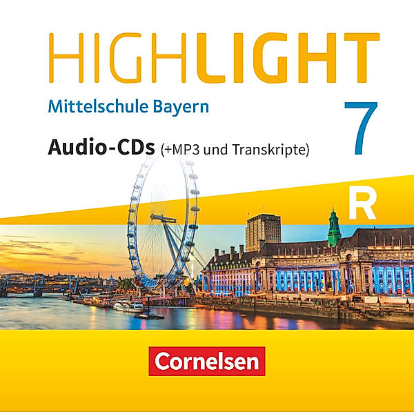 Highlight - Highlight - Mittelschule Bayern - 7. Jahrgangsstufe,Audio-CDs (+MP3 und Transkripte) für R- Klassen