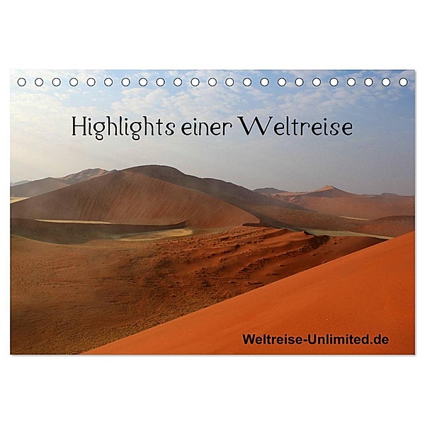 Highlights einer Weltreise (Tischkalender 2024 DIN A5 quer), CALVENDO Monatskalender, weltreise-unlimited.de