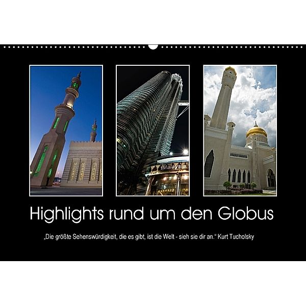 Highlights rund um den Globus (Wandkalender 2018 DIN A2 quer), Foto-FukS