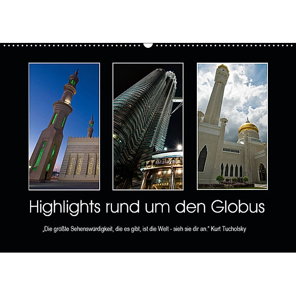 Highlights rund um den Globus (Wandkalender 2019 DIN A2 quer), Foto-FukS