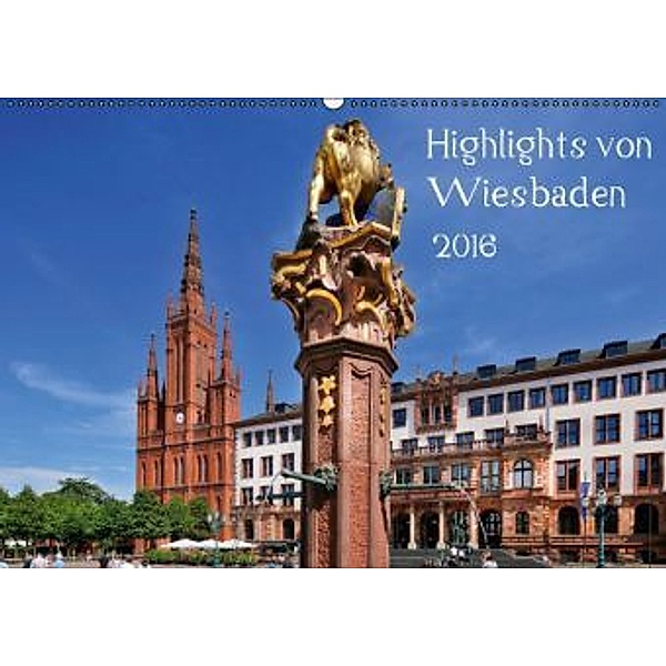 Highlights von Wiesbaden (Wandkalender 2016 DIN A2 quer), Petrus Bodenstaff