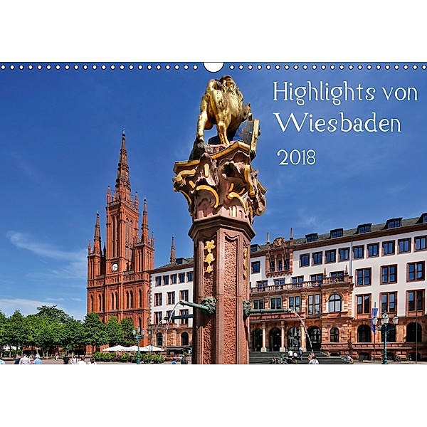 Highlights von Wiesbaden (Wandkalender 2018 DIN A3 quer), Petrus Bodenstaff