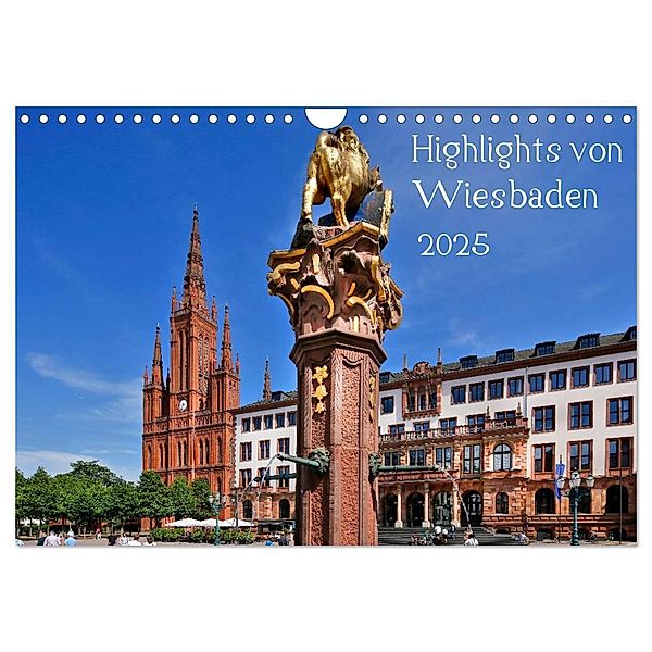 Highlights von Wiesbaden (Wandkalender 2025 DIN A4 quer), CALVENDO Monatskalender, Calvendo, Petrus Bodenstaff