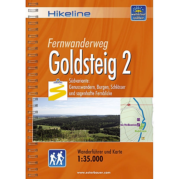 Hikeline Wanderführer Fernwanderweg Goldsteig.Tl.2, Roland Esterbauer