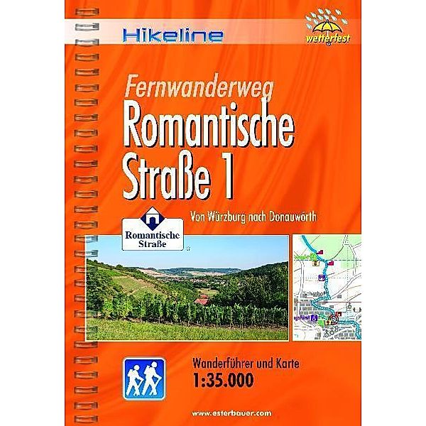Hikeline Wanderführer / Hikeline Wanderführer Fernwanderweg Romantische Straße.Tl.1, Roland Esterbauer