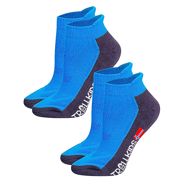 TROLLKIDS Hiking-Socken LOW CUT 2er-Pack in medium blue