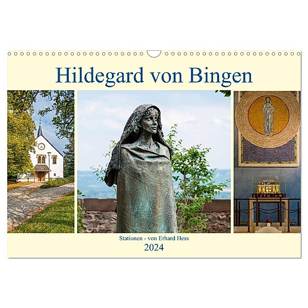 Hildegard von Bingen - Stationen (Wandkalender 2024 DIN A3 quer), CALVENDO Monatskalender, www.ehess.de, Erhard Hess