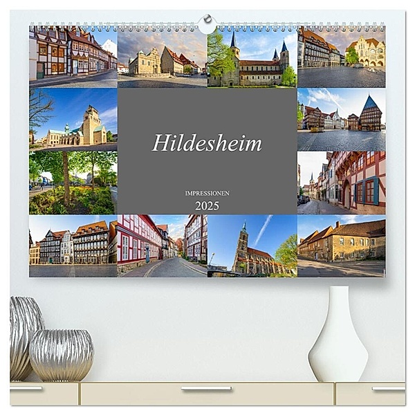 Hildesheim Impressionen (hochwertiger Premium Wandkalender 2025 DIN A2 quer), Kunstdruck in Hochglanz, Calvendo, Dirk Meutzner