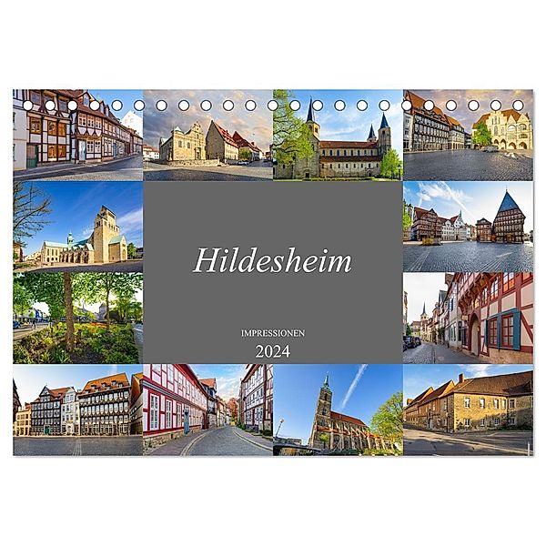 Hildesheim Impressionen (Tischkalender 2024 DIN A5 quer), CALVENDO Monatskalender, Dirk Meutzner