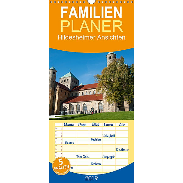 Hildesheimer Ansichten - Familienplaner hoch (Wandkalender 2019 , 21 cm x 45 cm, hoch), Frauke Scholz