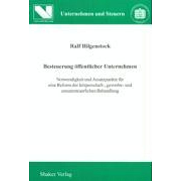 Hilgenstock, R: Besteuerung öffentlicher Unternehmen, Ralf Hilgenstock