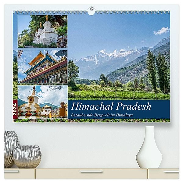 Himachal Pradesh - Bezaubernde Bergwelt im Himalaya (hochwertiger Premium Wandkalender 2024 DIN A2 quer), Kunstdruck in Hochglanz, Thomas Leonhardy