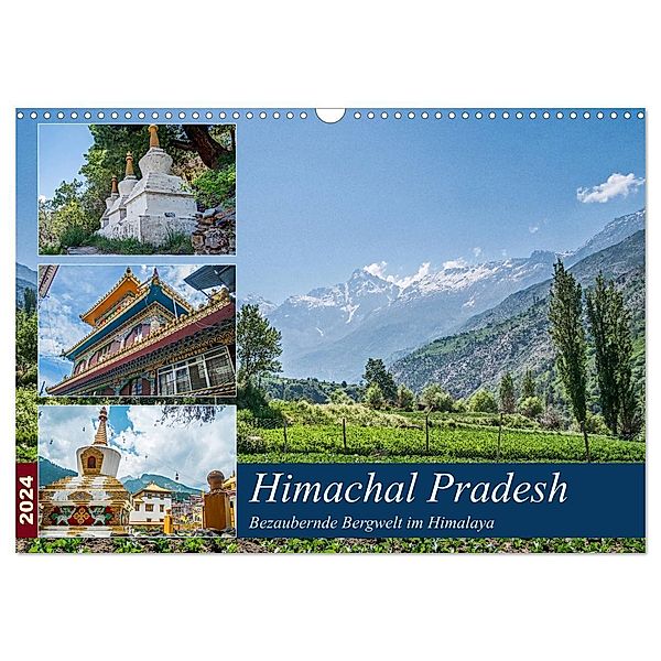 Himachal Pradesh - Bezaubernde Bergwelt im Himalaya (Wandkalender 2024 DIN A3 quer), CALVENDO Monatskalender, Thomas Leonhardy