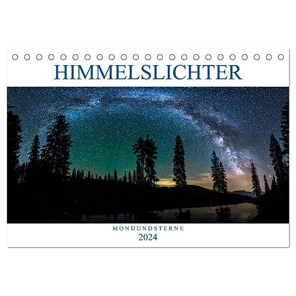 Himmelslichter - Mond und Sterne (Tischkalender 2024 DIN A5 quer), CALVENDO Monatskalender, Dr. Günter Zöhrer