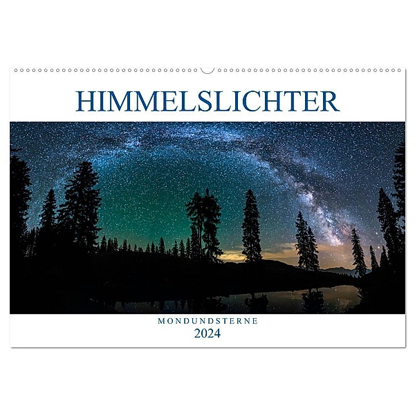 Himmelslichter - Mond und Sterne (Wandkalender 2024 DIN A2 quer), CALVENDO Monatskalender, Dr. Günter Zöhrer
