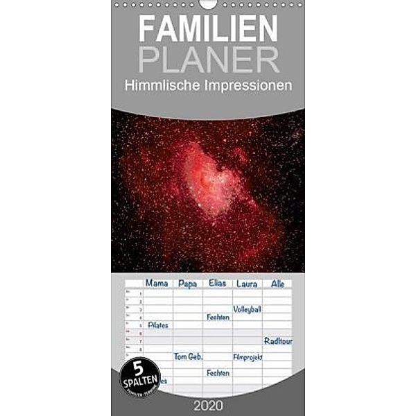 Himmlische Impressionen - Familienplaner hoch (Wandkalender 2020 , 21 cm x 45 cm, hoch)