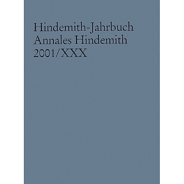 Hindemith-Jahrbuch.30 2001