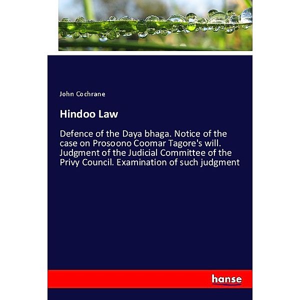 Hindoo Law, John Cochrane