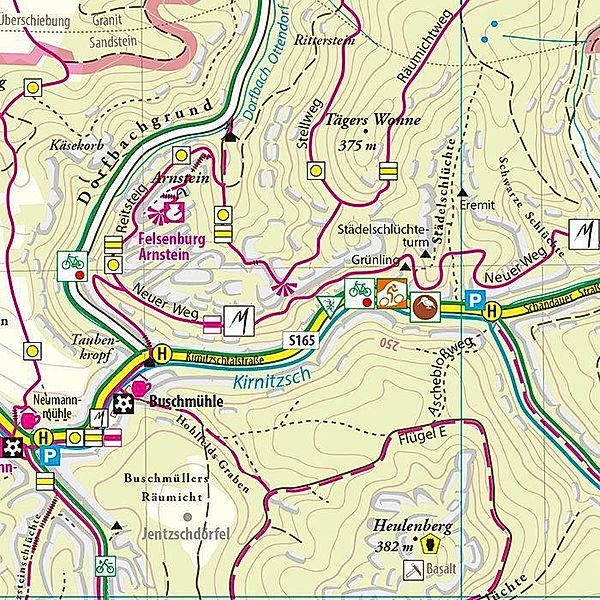 Hintere Sächsische Schweiz 02. 1 : 15 000