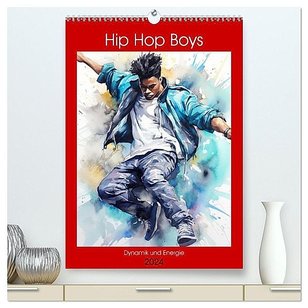 Hip Hop Boys. Dynamik und Energie (hochwertiger Premium Wandkalender 2024 DIN A2 hoch), Kunstdruck in Hochglanz, Rose Hurley