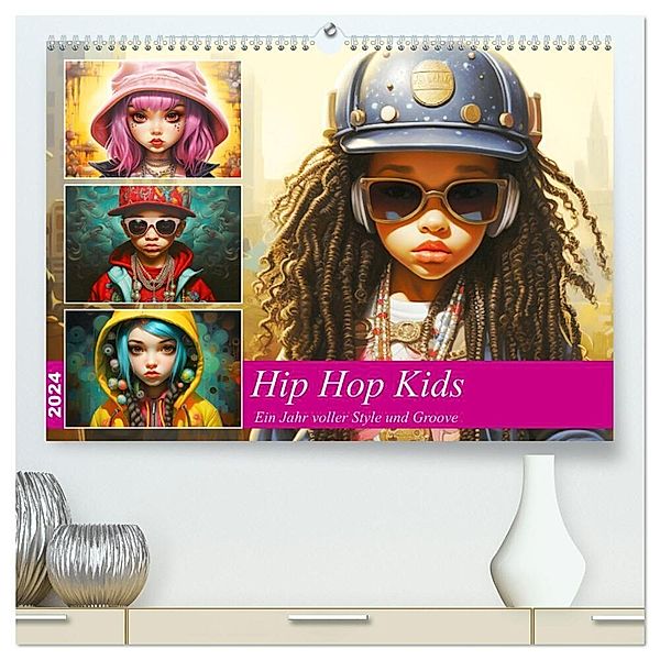 Hip Hop Kids. Ein Jahr voller Style und Groove (hochwertiger Premium Wandkalender 2024 DIN A2 quer), Kunstdruck in Hochglanz, Rose Hurley