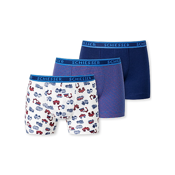 Schiesser Hip-Shorts VEHICLES 3er Pack in blau