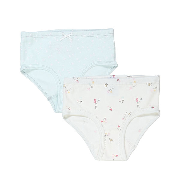 Sanetta Hipslip BOWS AND BLOSSOMS 2er-Pack in weiß/grün