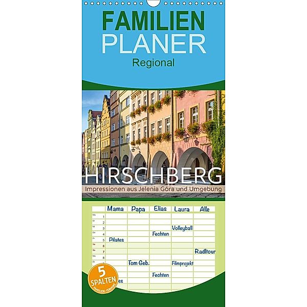 HIRSCHBERG Impressionen aus Jelenia Góra und Umgebung - Familienplaner hoch (Wandkalender 2021 , 21 cm x 45 cm, hoch), Melanie Viola