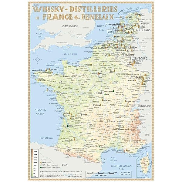 Hirst, R: Whisky Distilleries France and BeNeLux Tasting Map, Rüdiger Jörg Hirst