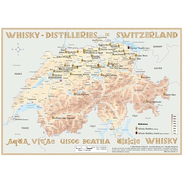 Hirst, R: Whisky Distilleries Switzerland Tasting Map, Rüdiger Jörg Hirst