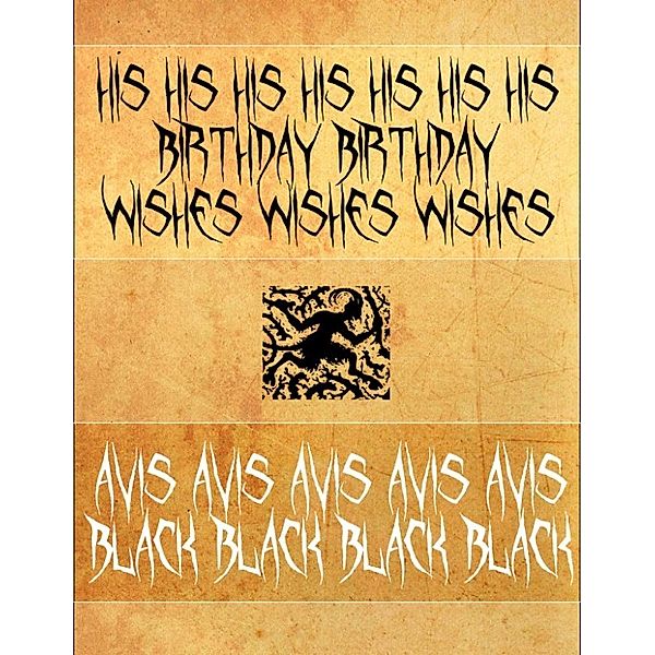 His Birthday Wishes, Avis Black