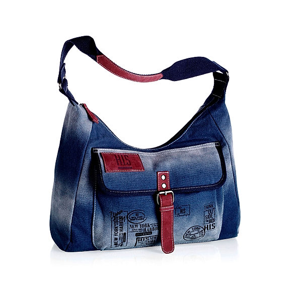 HIS Ladybag Favor, Blue Washed Canvas