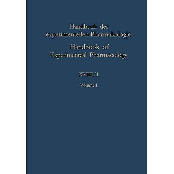 Histamine and Anti-Histaminics / Handbook of Experimental Pharmacology Bd.18 / 1