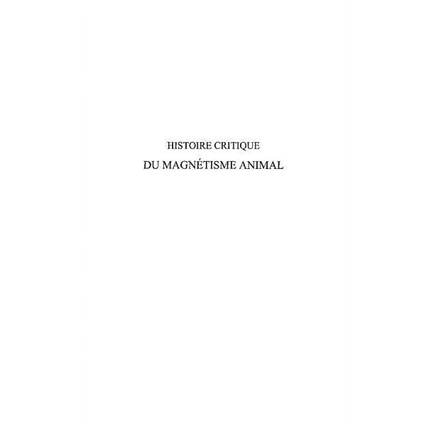 Histoire critique du magnetisme animal t / Hors-collection, Deleuze J. Phillippe-Francois