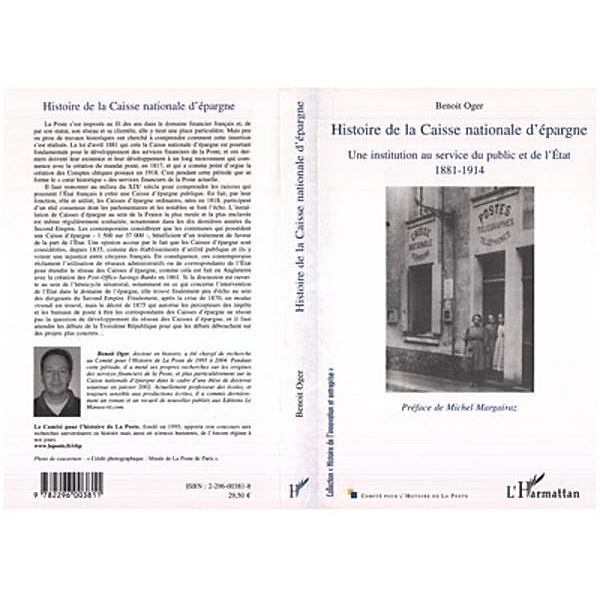 Histoire de la Caisse nationale d'epargne, Benoit Oger Benoit Oger