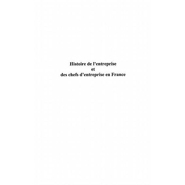 Histoire de l'entreprise et des chefs d'entreprise en France / Hors-collection, Jean Lambert-Dansette