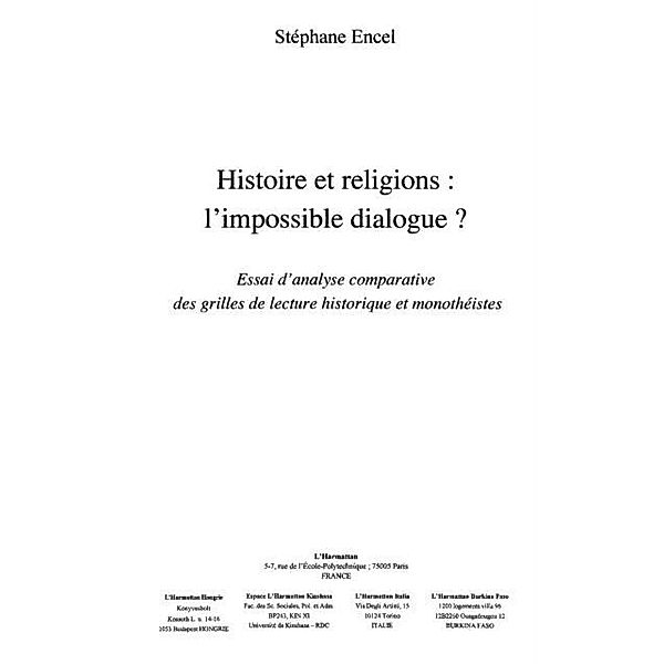 Histoire de religion l'impossible dialog / Hors-collection, Mill John Stuart