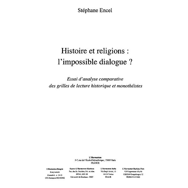 Histoire de religion l'impossible dialog / Hors-collection, Mill John Stuart