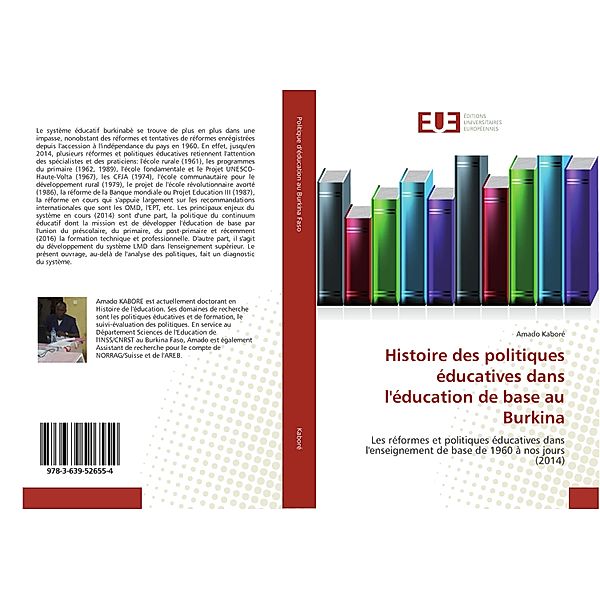 Histoire des politiques éducatives dans l'éducation de base au Burkina, Amado Kabore