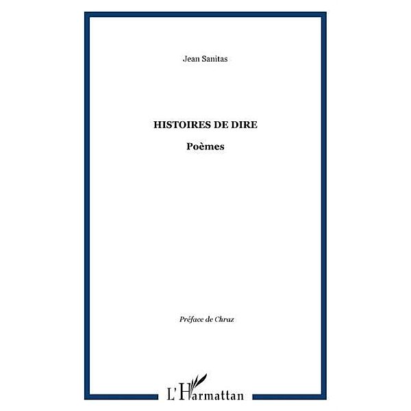 Histoires de dire / Hors-collection, Sanitas Jean