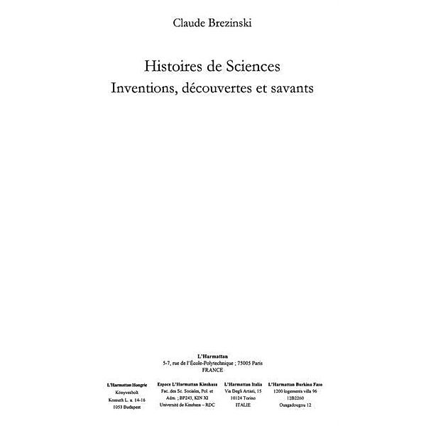 Histoires de sciences inventions decouve / Hors-collection, Bizoux Angelique