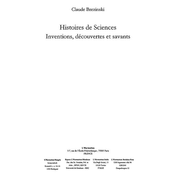 Histoires de sciences inventions decouve / Hors-collection, Bizoux Angelique