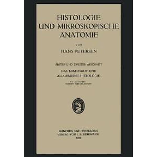 Histologie und Mikroskopische Anatomie, Hans Petersen