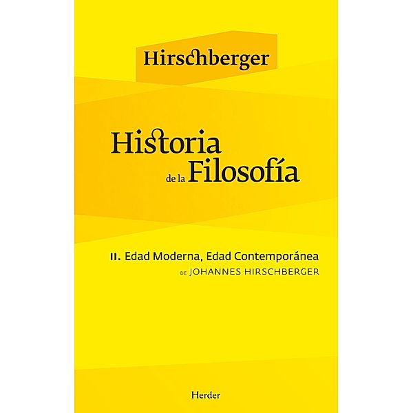 Historia de la filosofía II, Johannes Hirschberger