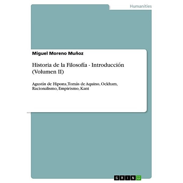 Historia de la Filosofía - Introducción (Volumen II), Miguel Moreno Muñoz