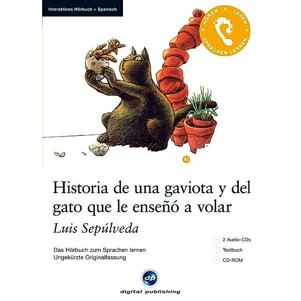 Historia de una gaviota y del gato que le enseno a volar, 2 Audio-CDs + 1 CD-ROM + Textbuch, Luis Sepúlveda