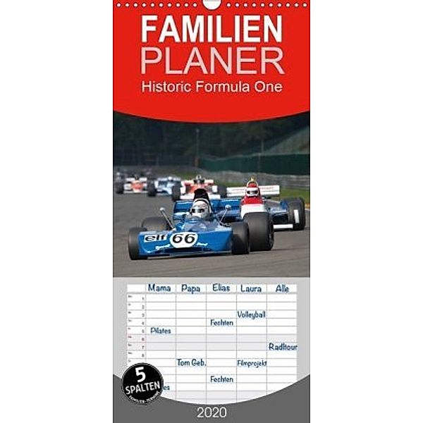 Historic Formula One - Familienplaner hoch (Wandkalender 2020 , 21 cm x 45 cm, hoch), Markus Faber